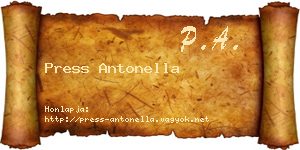 Press Antonella névjegykártya